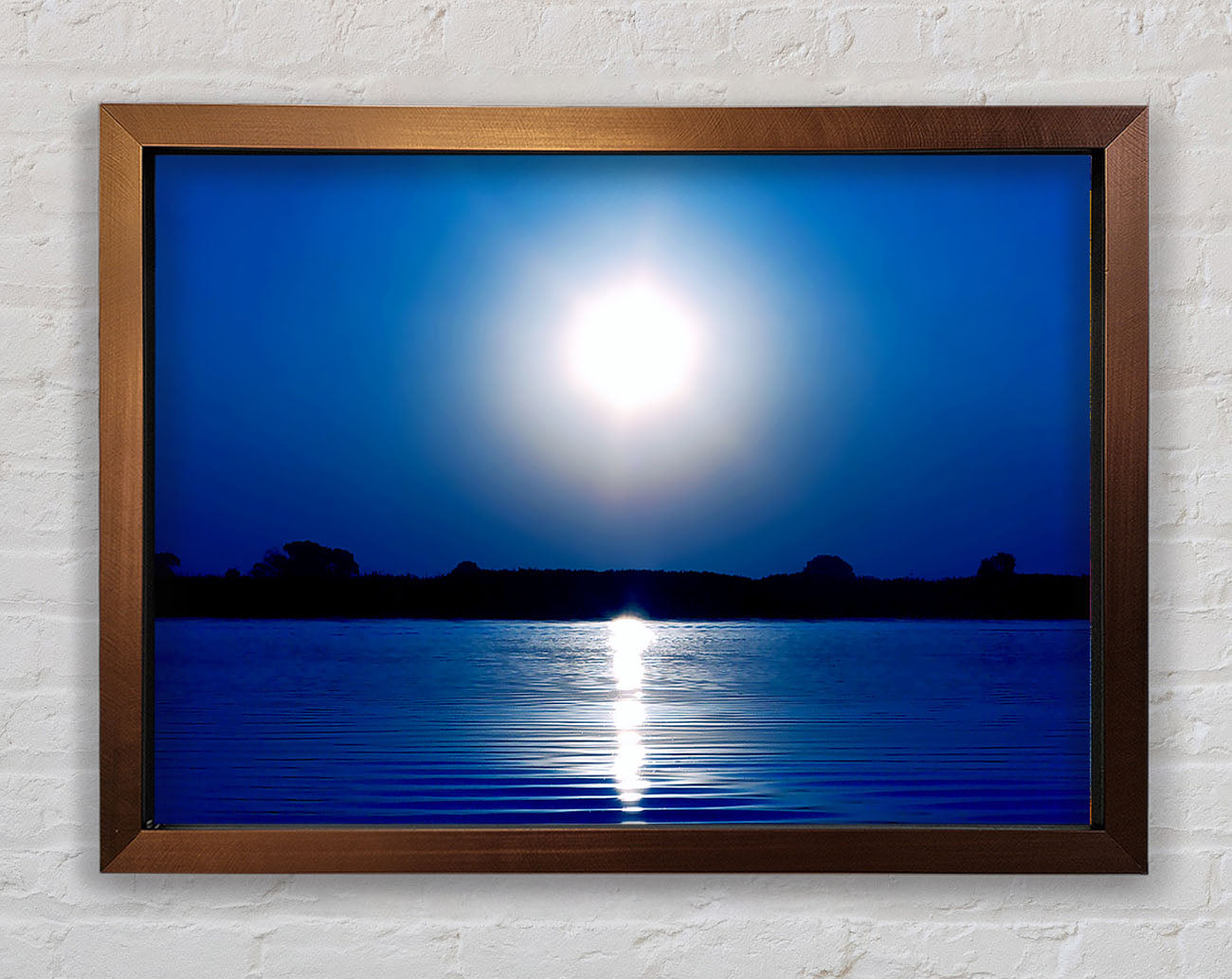Blue Lake Sun Framed Wall Art