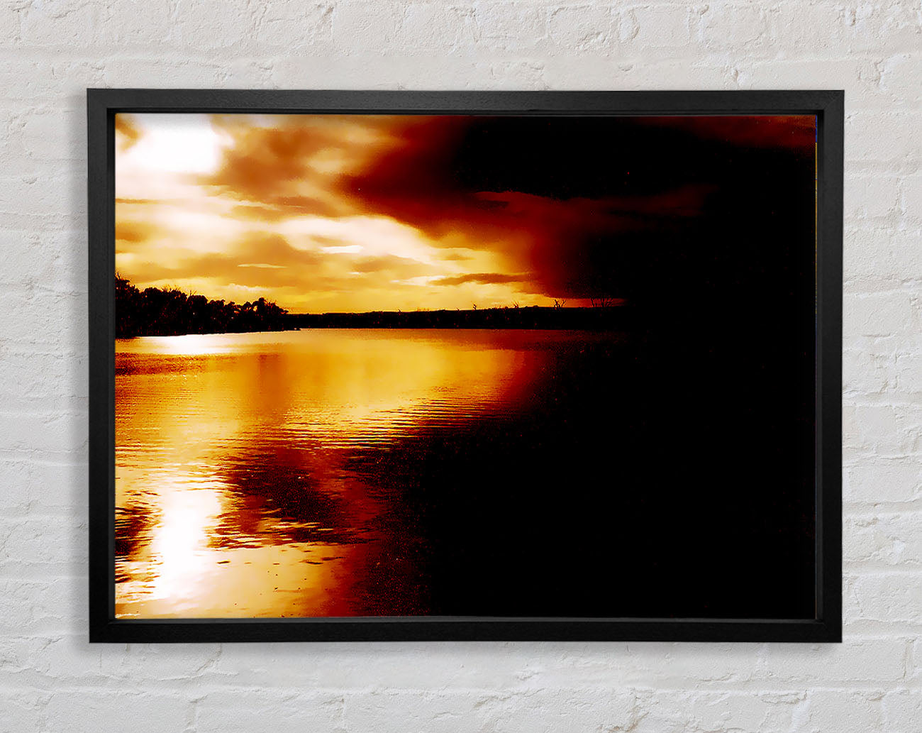 Chocolate River Treeline Framed Wall Art