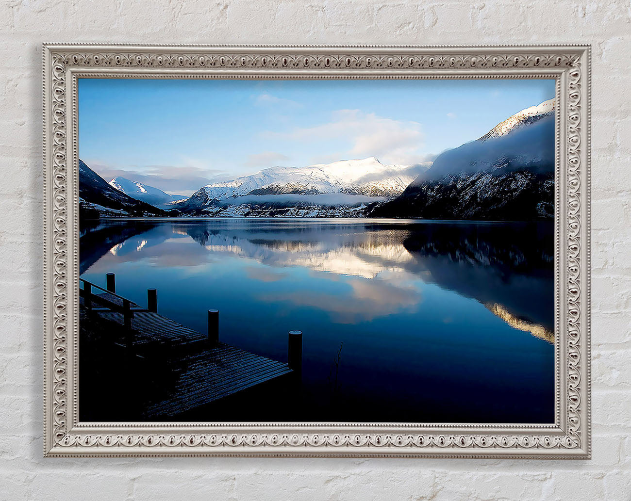 Blue Lake Calm Framed Wall Art