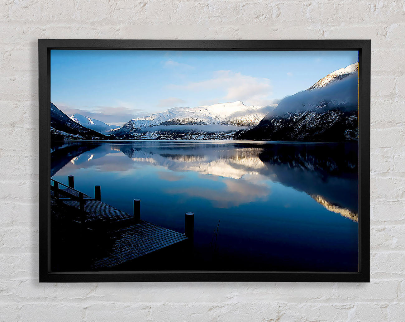 Blue Lake Calm Framed Wall Art
