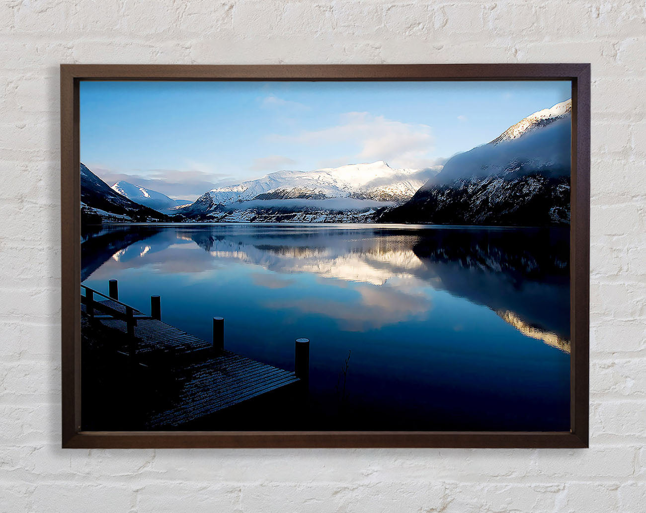 Blue Lake Calm Framed Wall Art