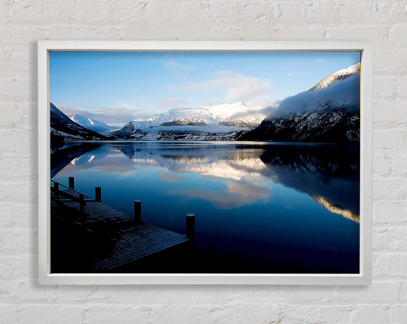 Blue Lake Calm Framed Wall Art