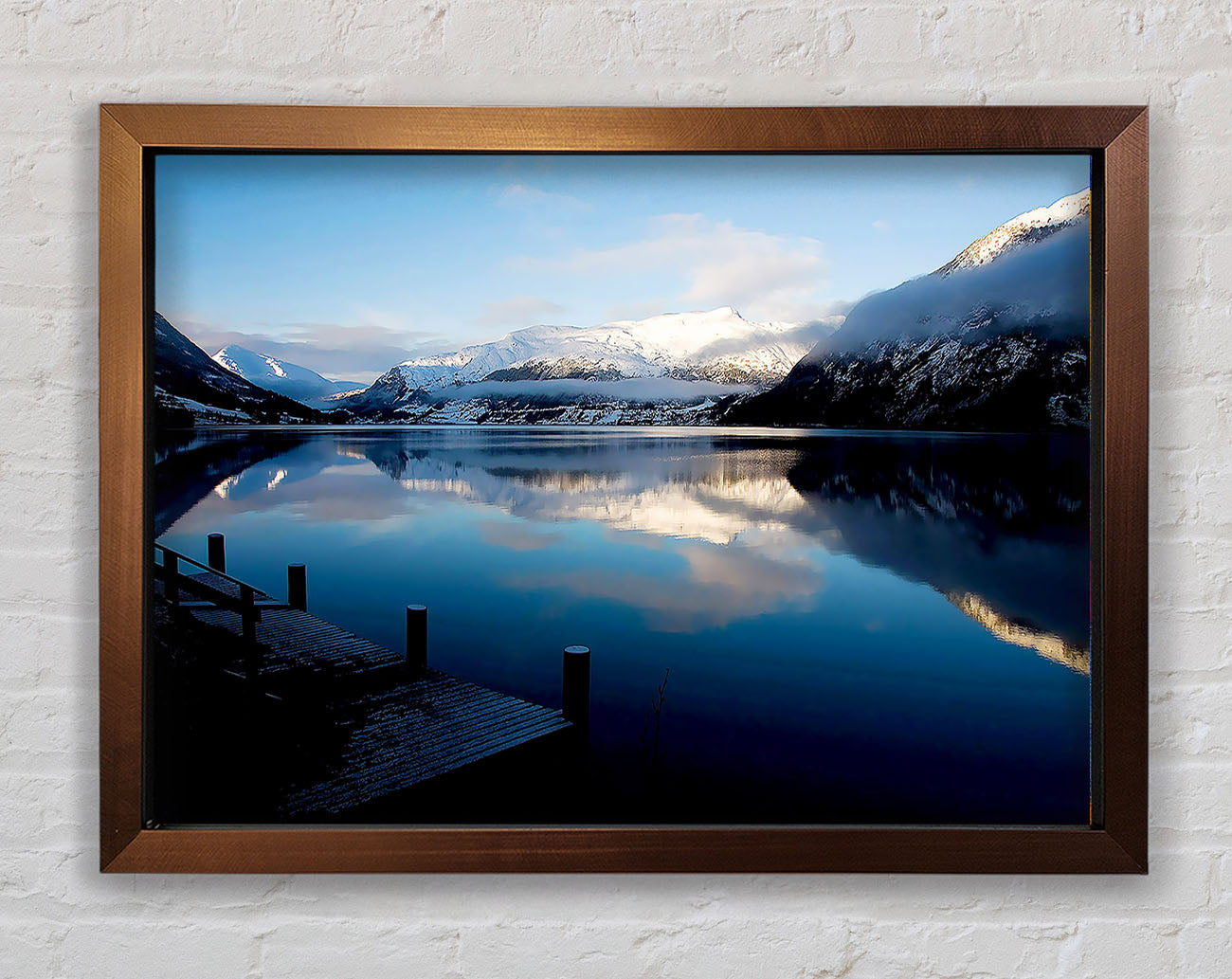 Blue Lake Calm Framed Wall Art