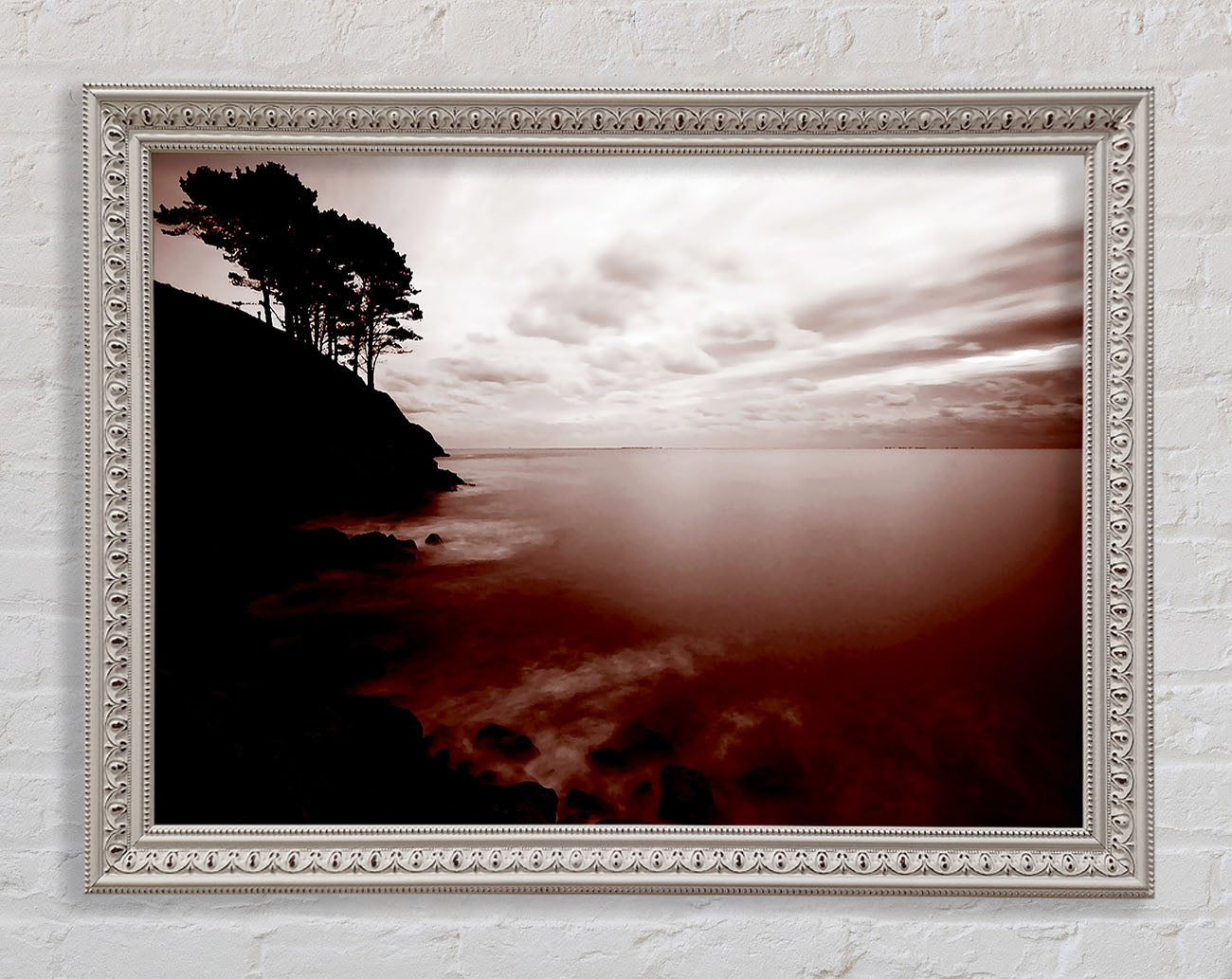 Chocolate Ocean Tree Tops Framed Wall Art