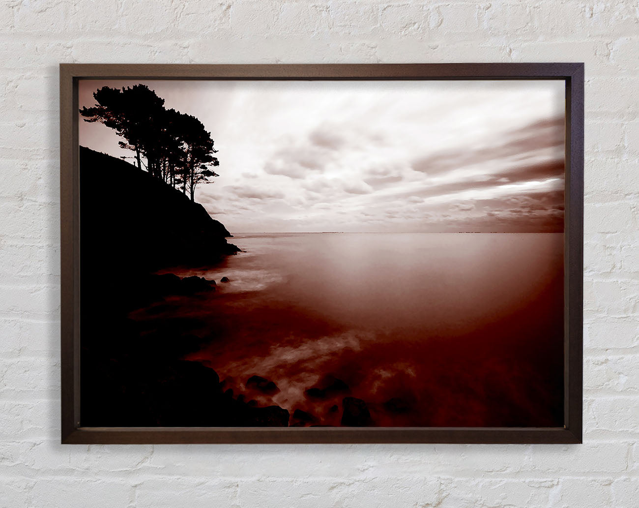 Chocolate Ocean Tree Tops Framed Wall Art