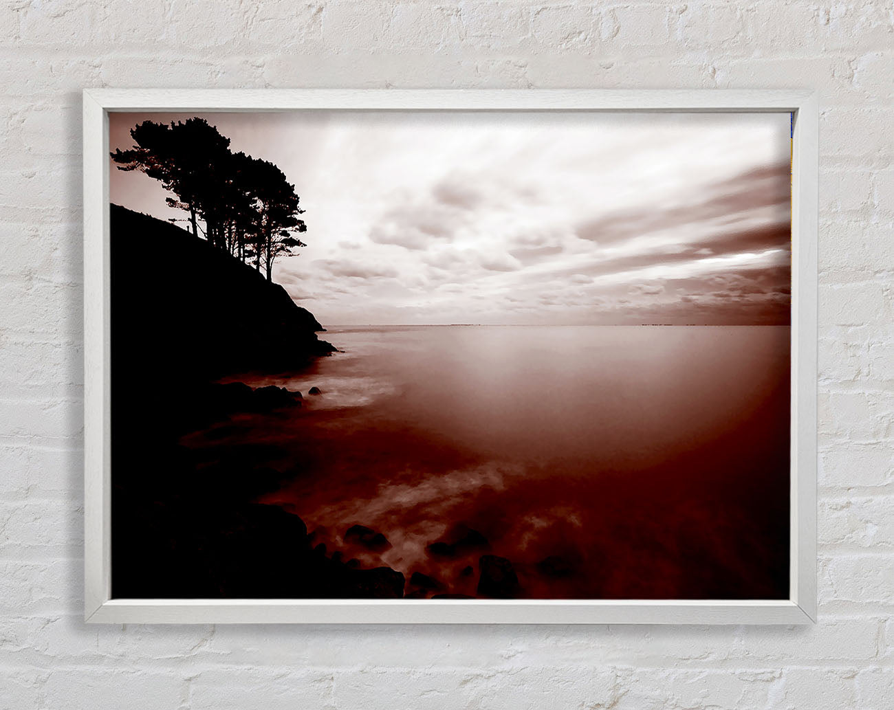 Chocolate Ocean Tree Tops Framed Wall Art