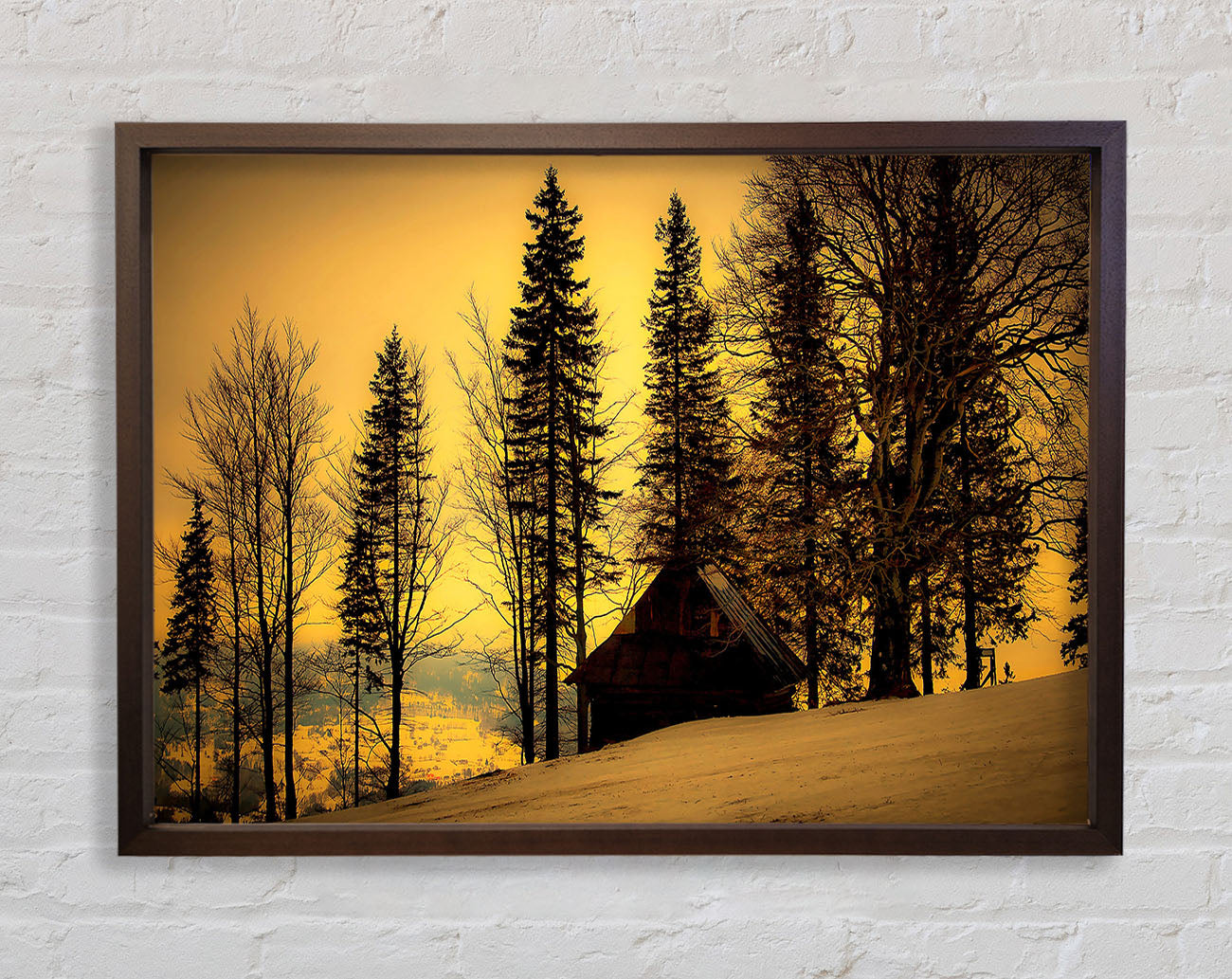 Beautiful Winter Twilight Framed Wall Art