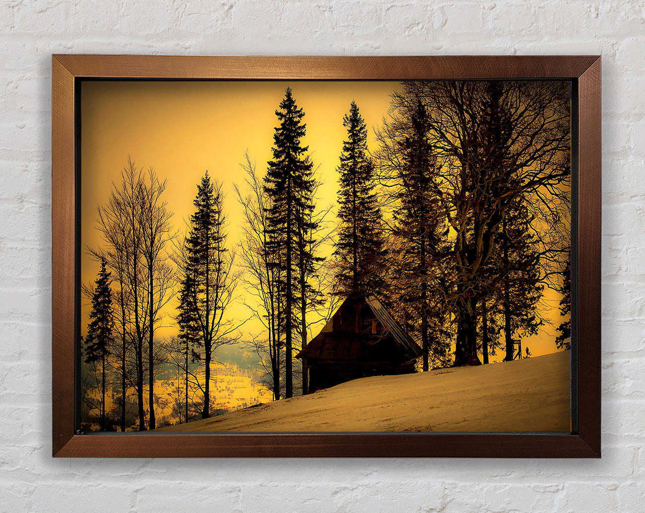 Beautiful Winter Twilight Framed Wall Art