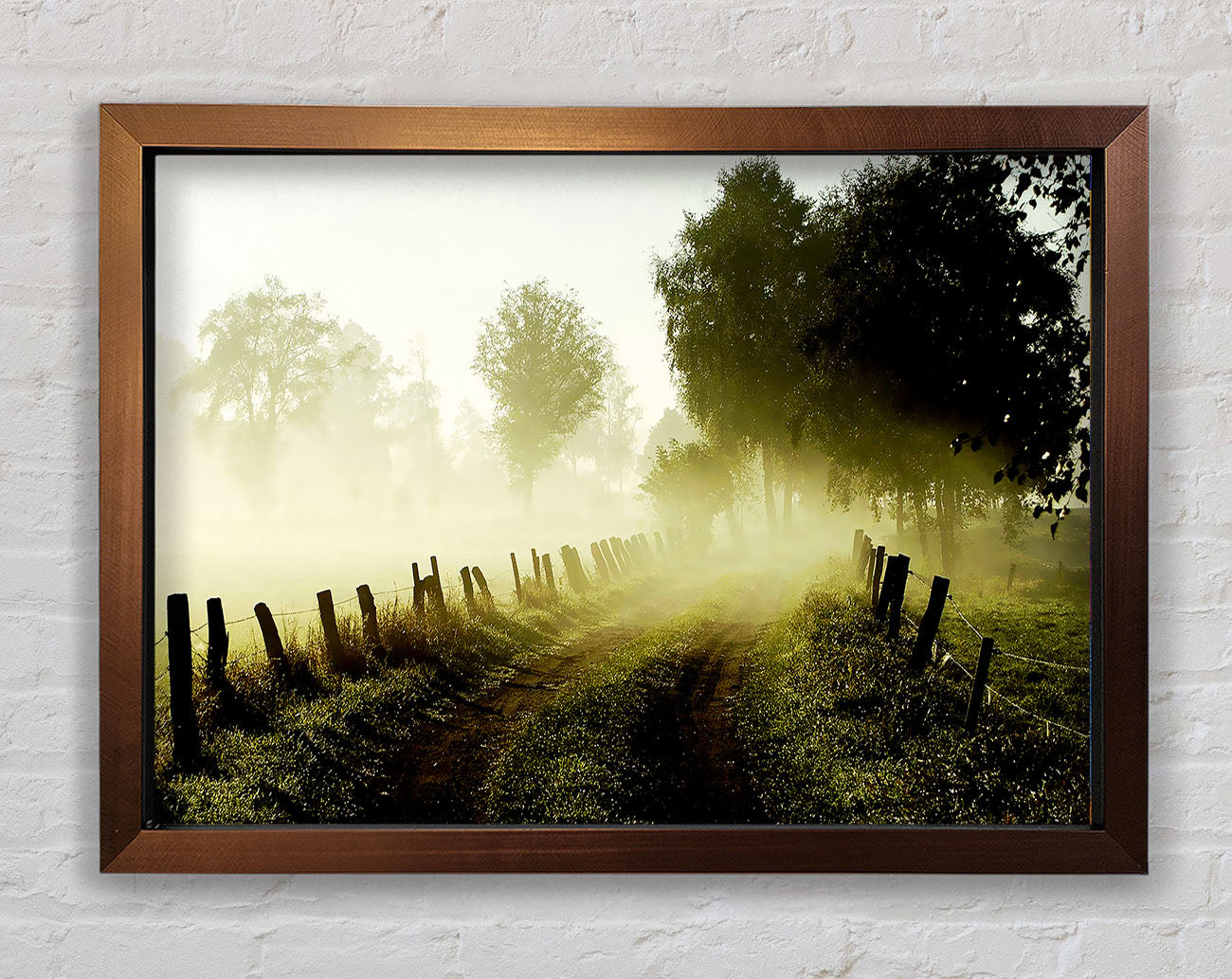 Country Lane Mist Framed Wall Art