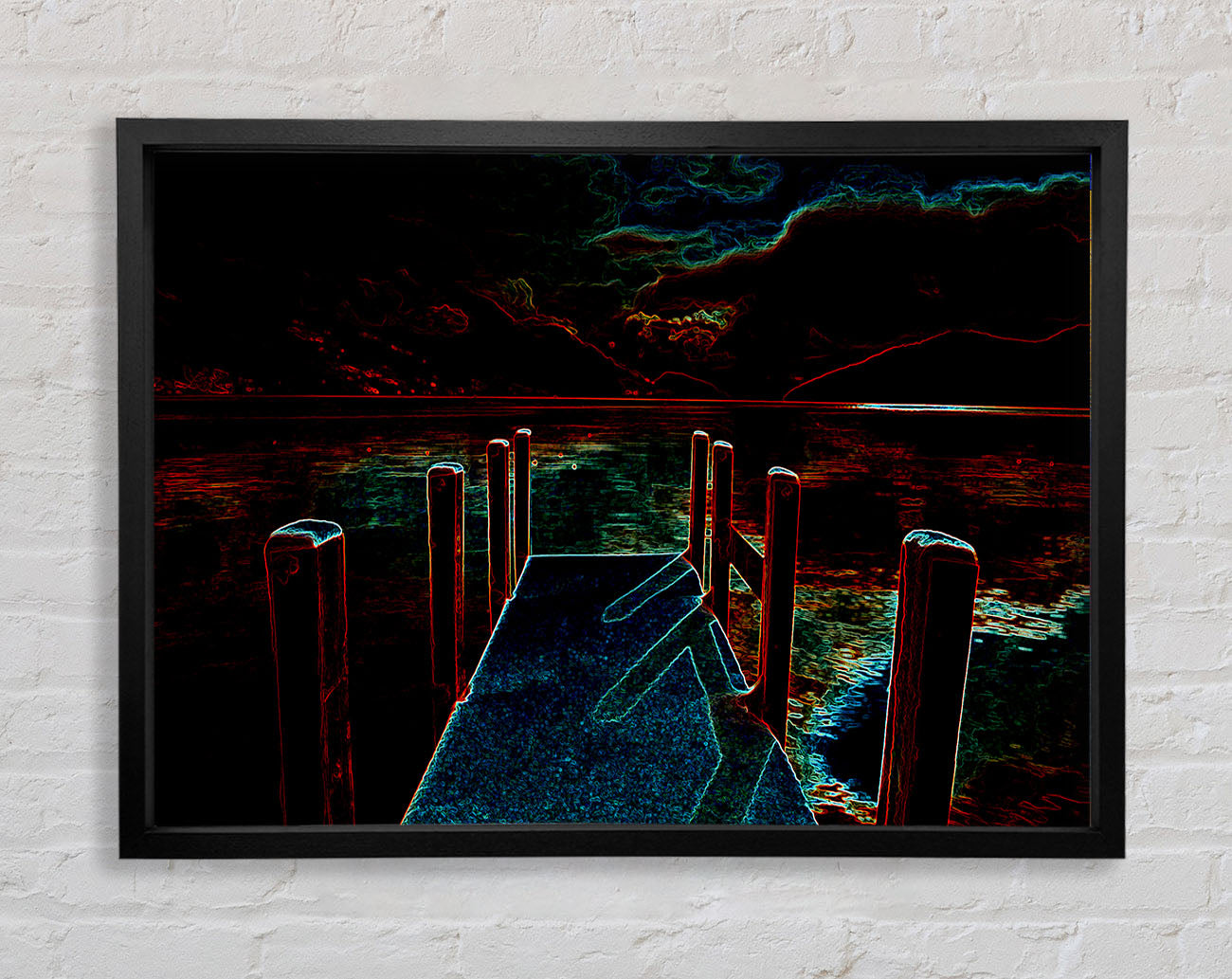 Abstract Pier Framed Wall Art