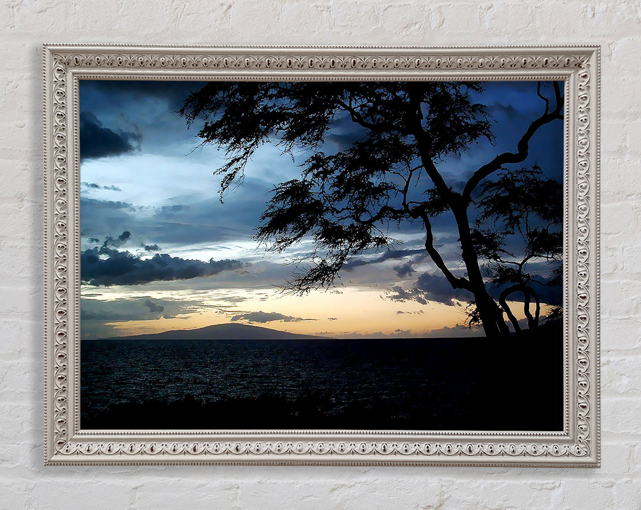 Blue Ocean Calm Framed Wall Art