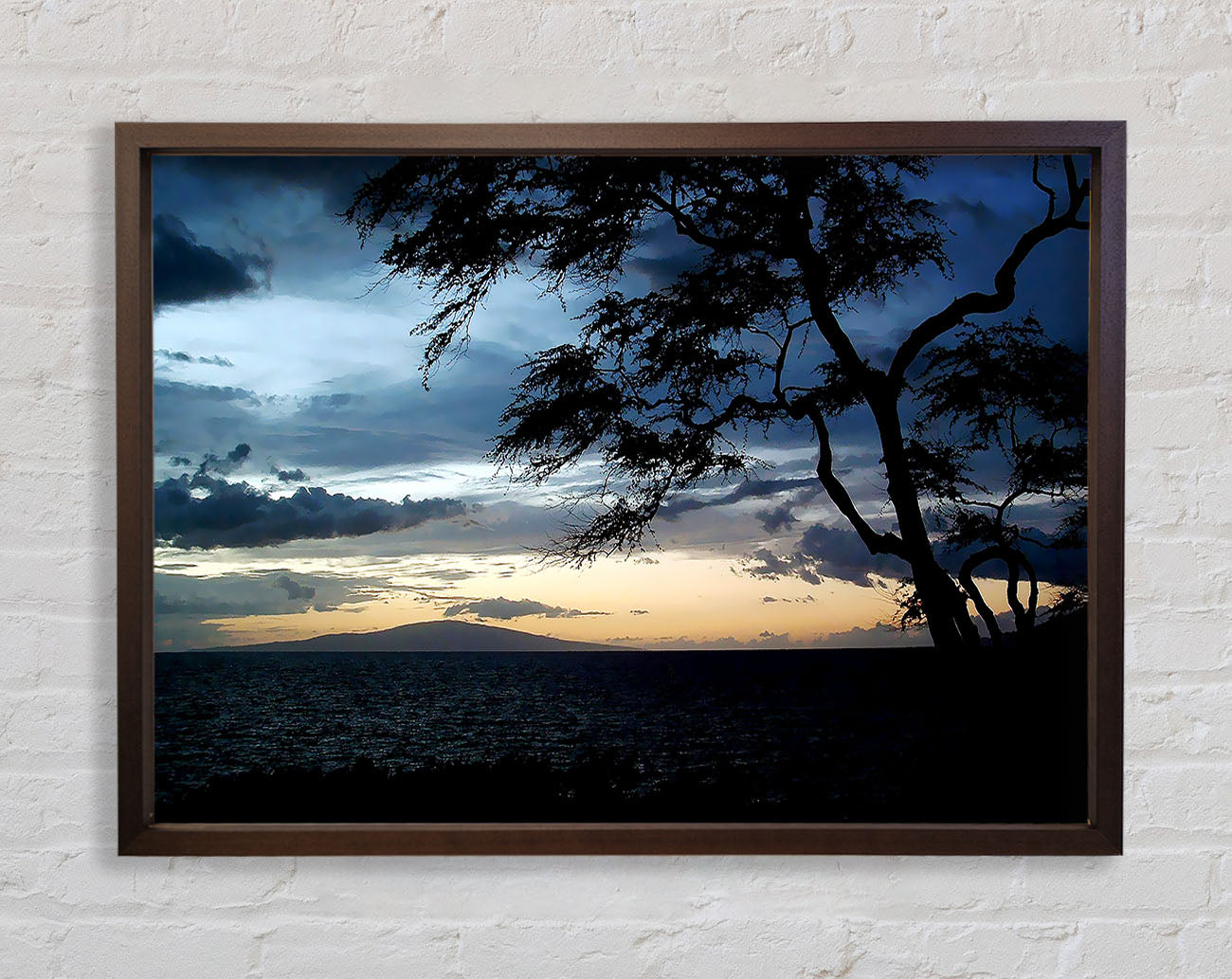 Blue Ocean Calm Framed Wall Art