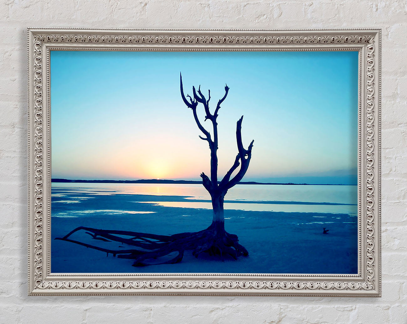 Blue Ocean Driftwood Framed Wall Art