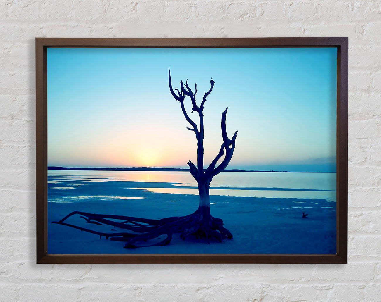 Blue Ocean Driftwood Framed Wall Art