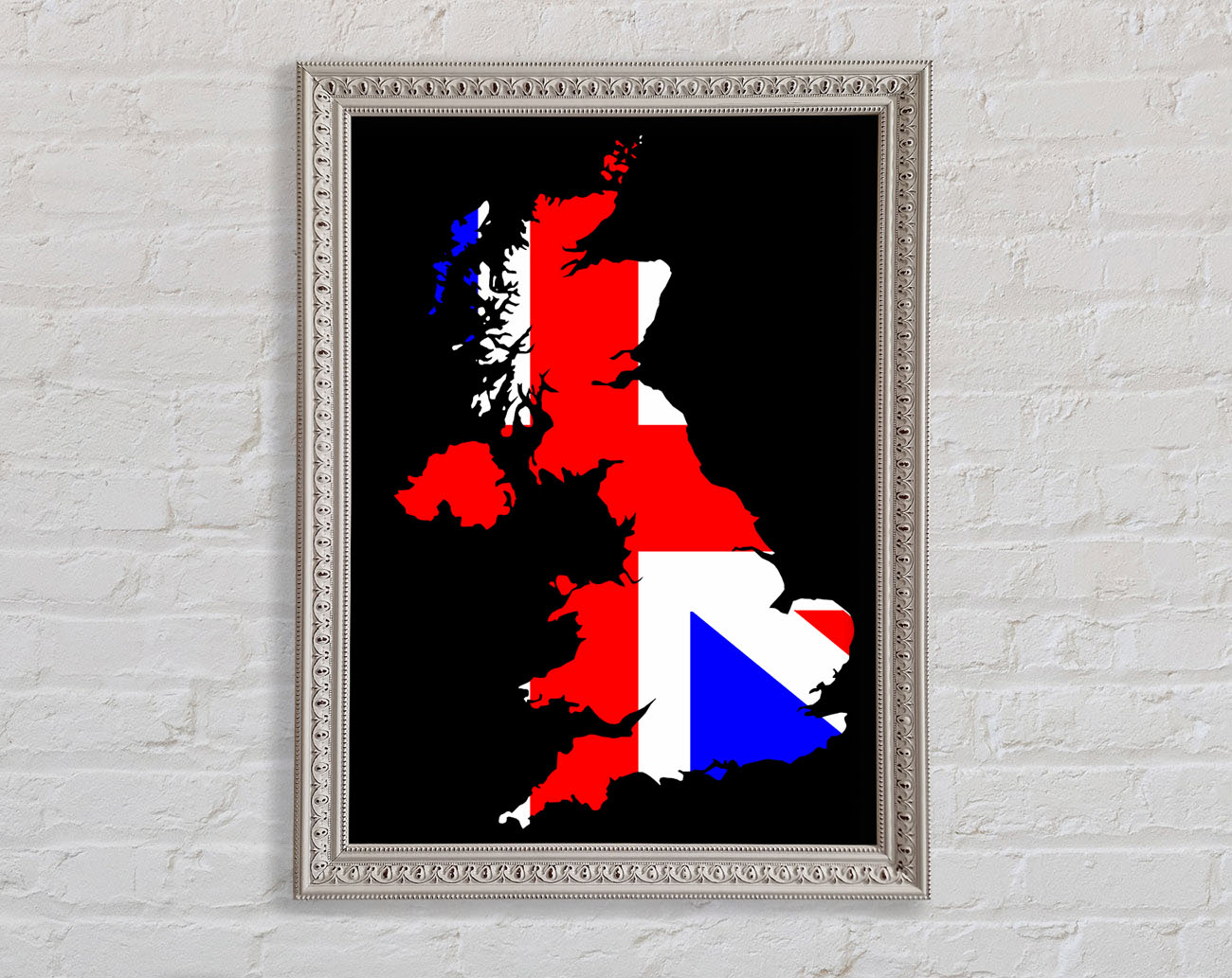 Britan Map Framed Wall Art