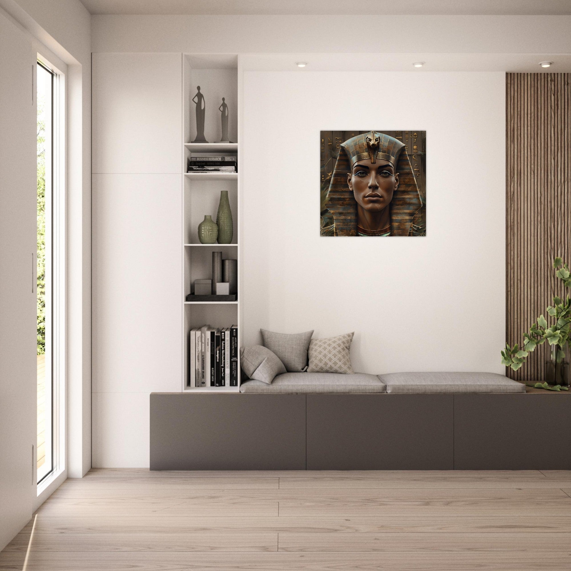 Retro Futurism Pharaoh Poster – Stylish Egyptian Wall Art | Bold Modern Decor