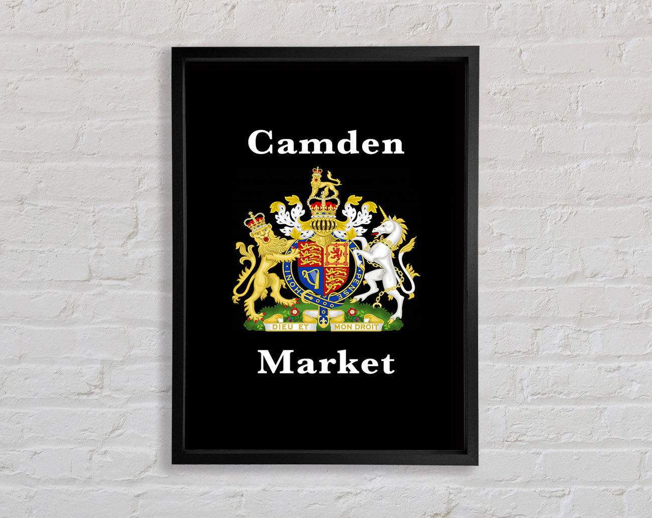 Camden Market Emblem Signs Framed Wall Art