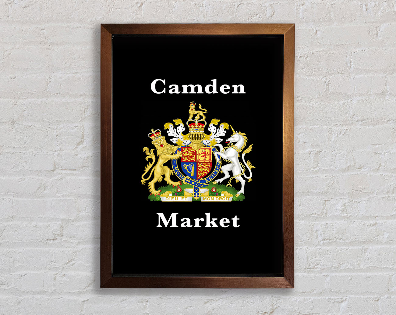 Camden Market Emblem Signs Framed Wall Art
