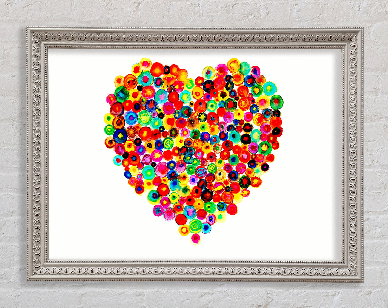 Colourful Heart Framed Wall Art