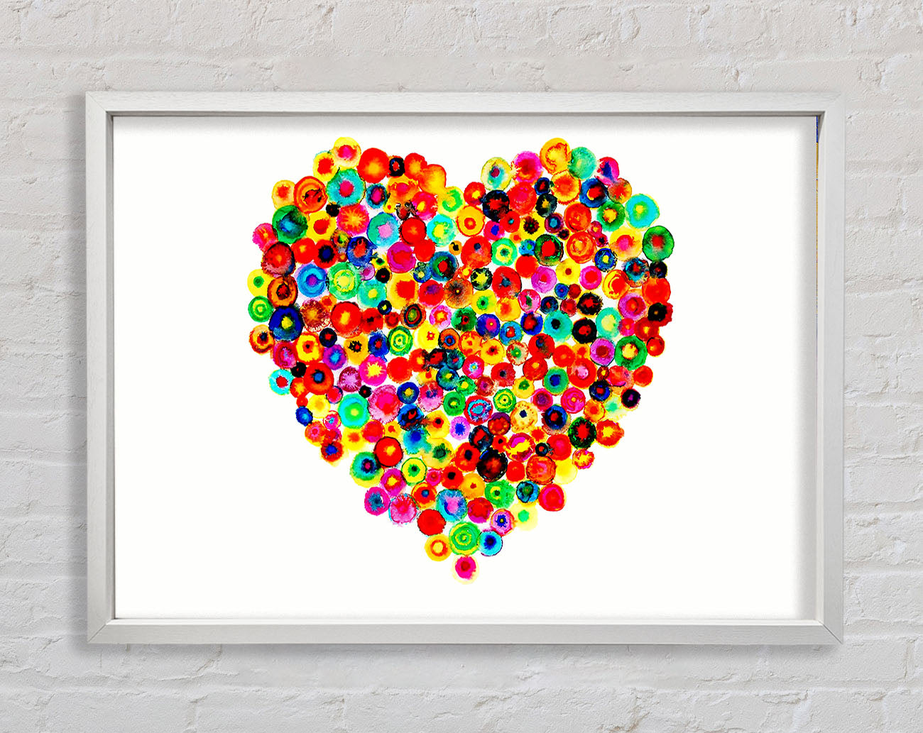 Colourful Heart Framed Wall Art
