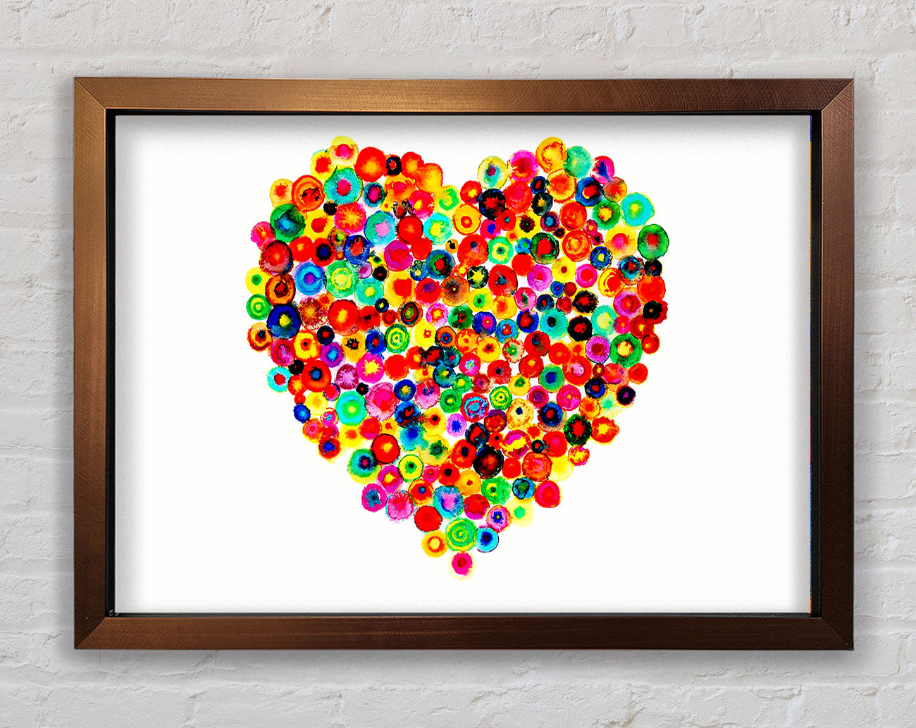 Colourful Heart Framed Wall Art