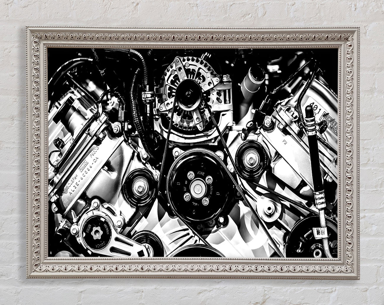 Big Block Engine Framed Wall Art