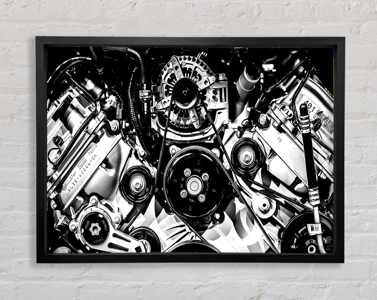 Big Block Engine Framed Wall Art