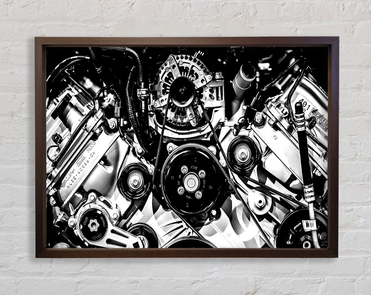 Big Block Engine Framed Wall Art