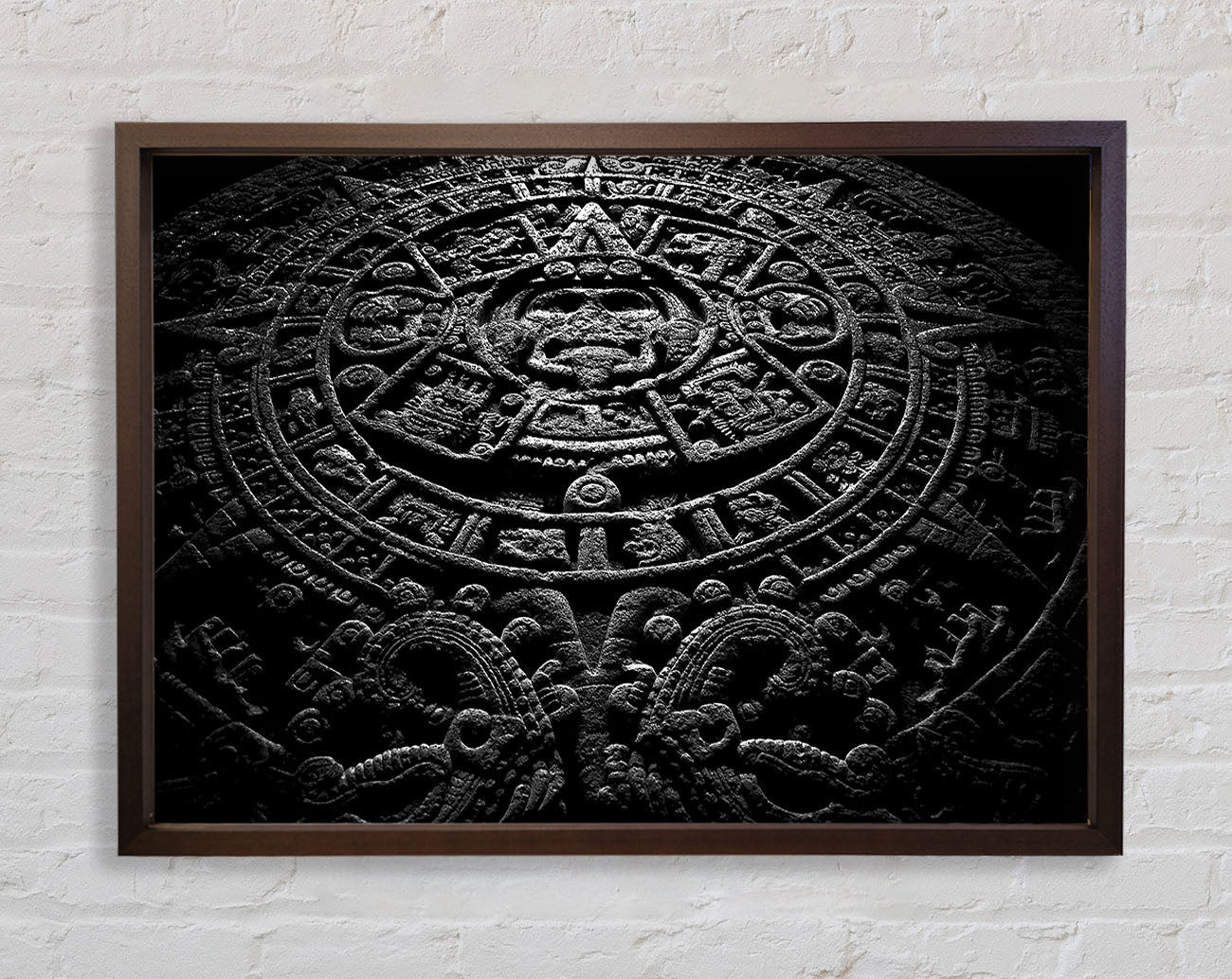 Aztec Calendar Framed Wall Art