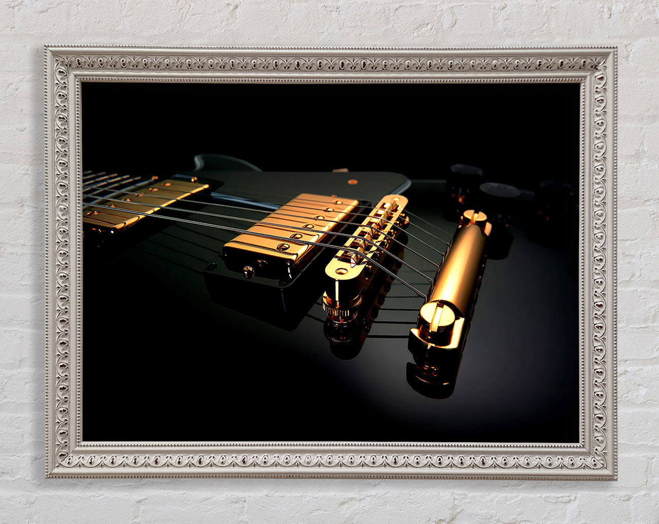Black Guitar Framed Wall Art