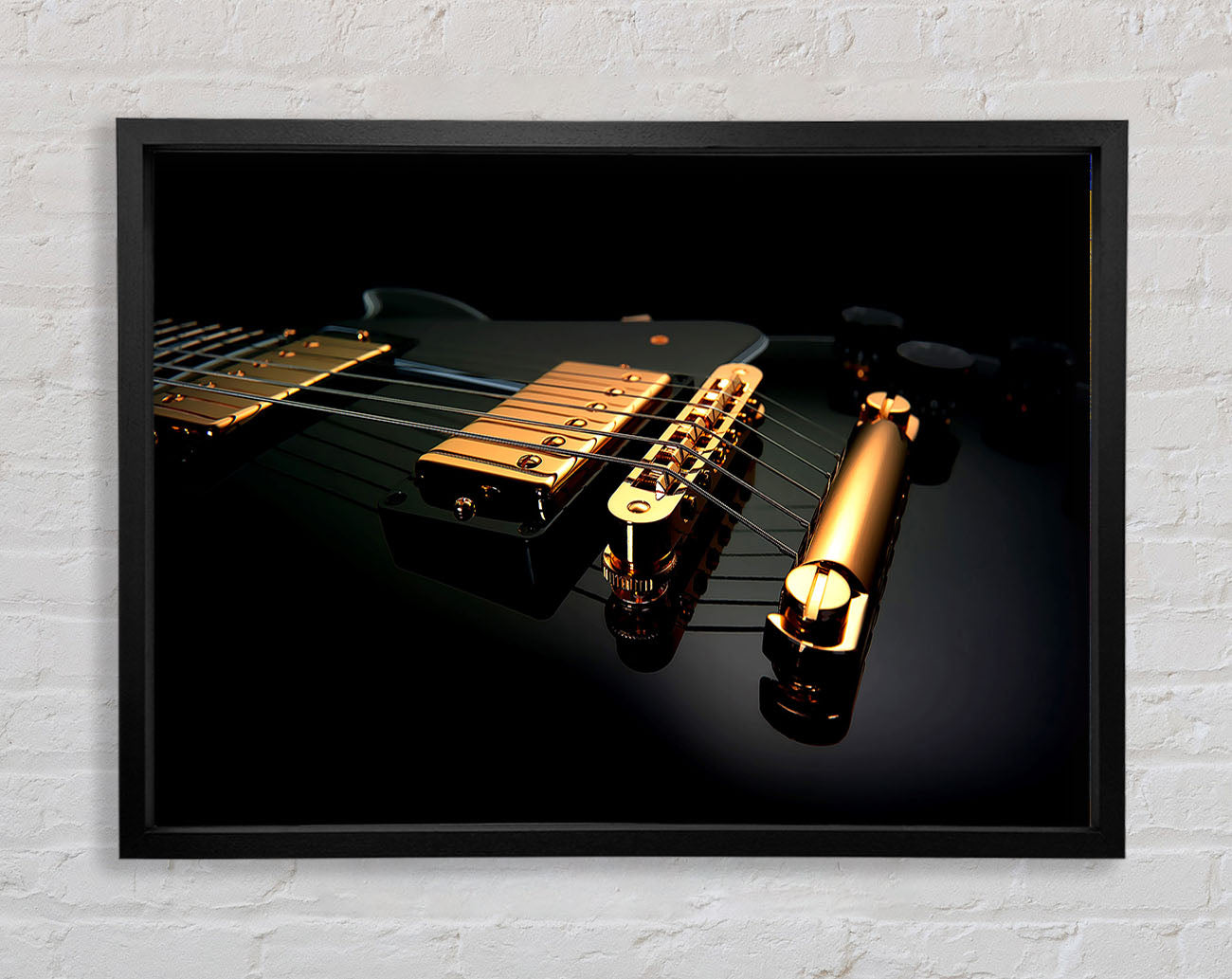 Black Guitar Framed Wall Art