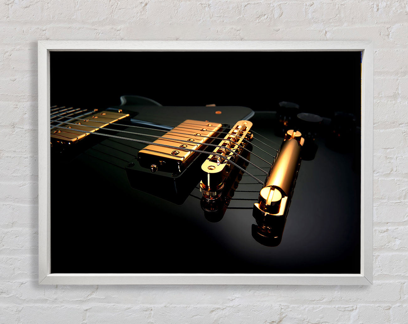Black Guitar Framed Wall Art