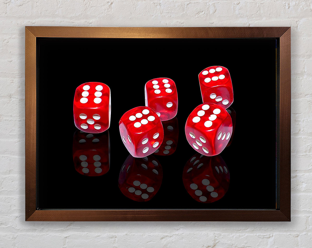 All Sixes Dice Framed Wall Art