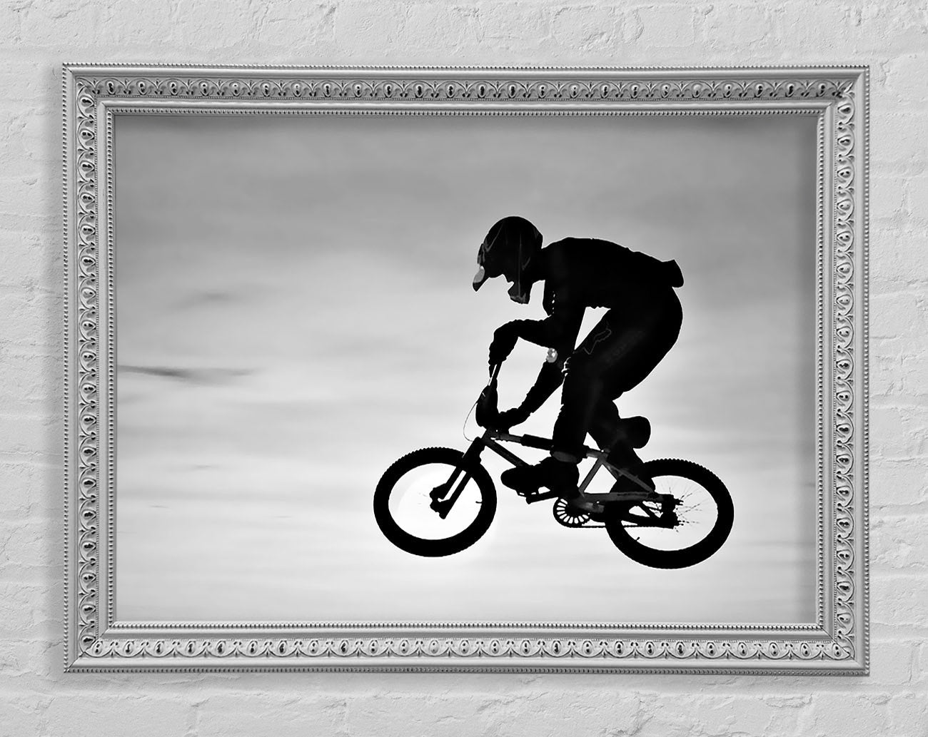 BMX Jump B n W Framed Wall Art