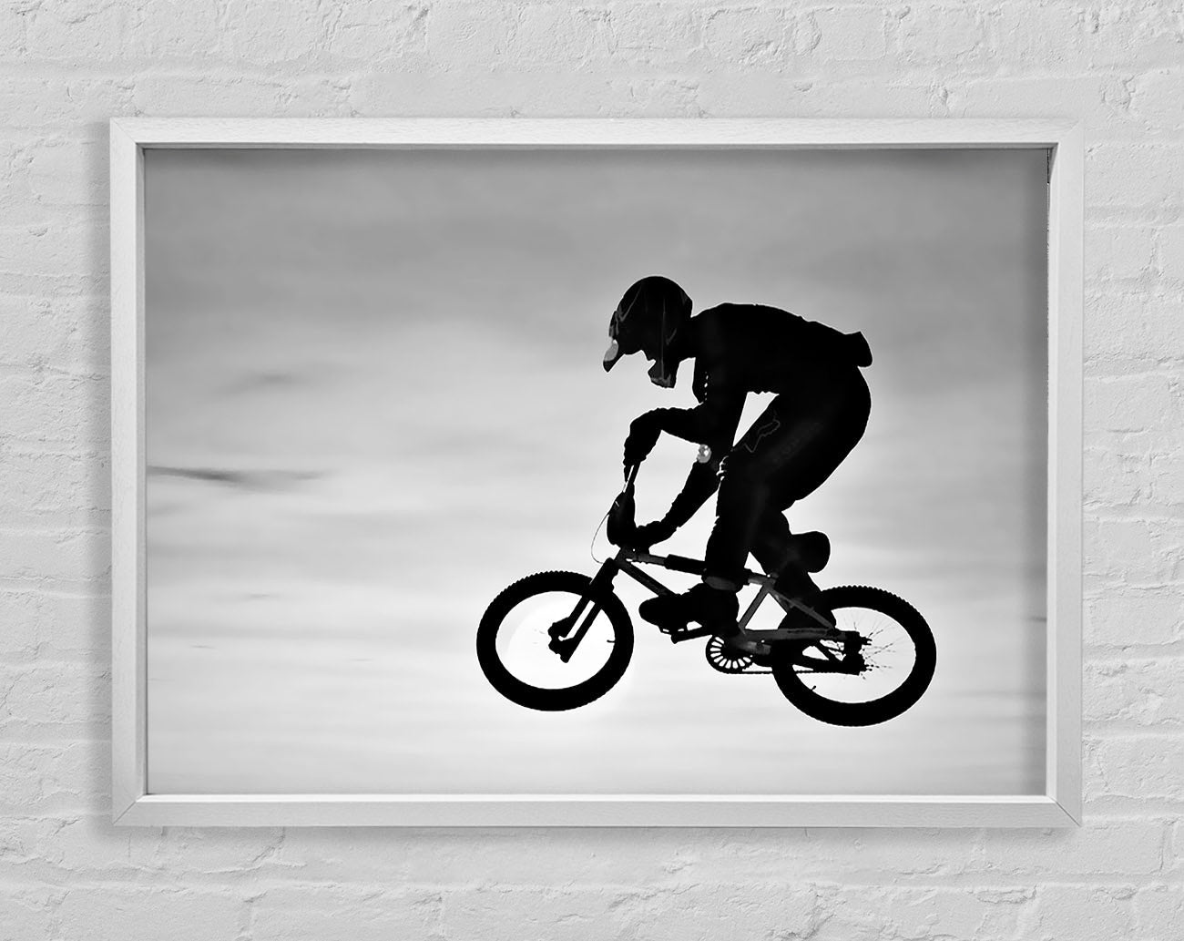 BMX Jump B n W Framed Wall Art
