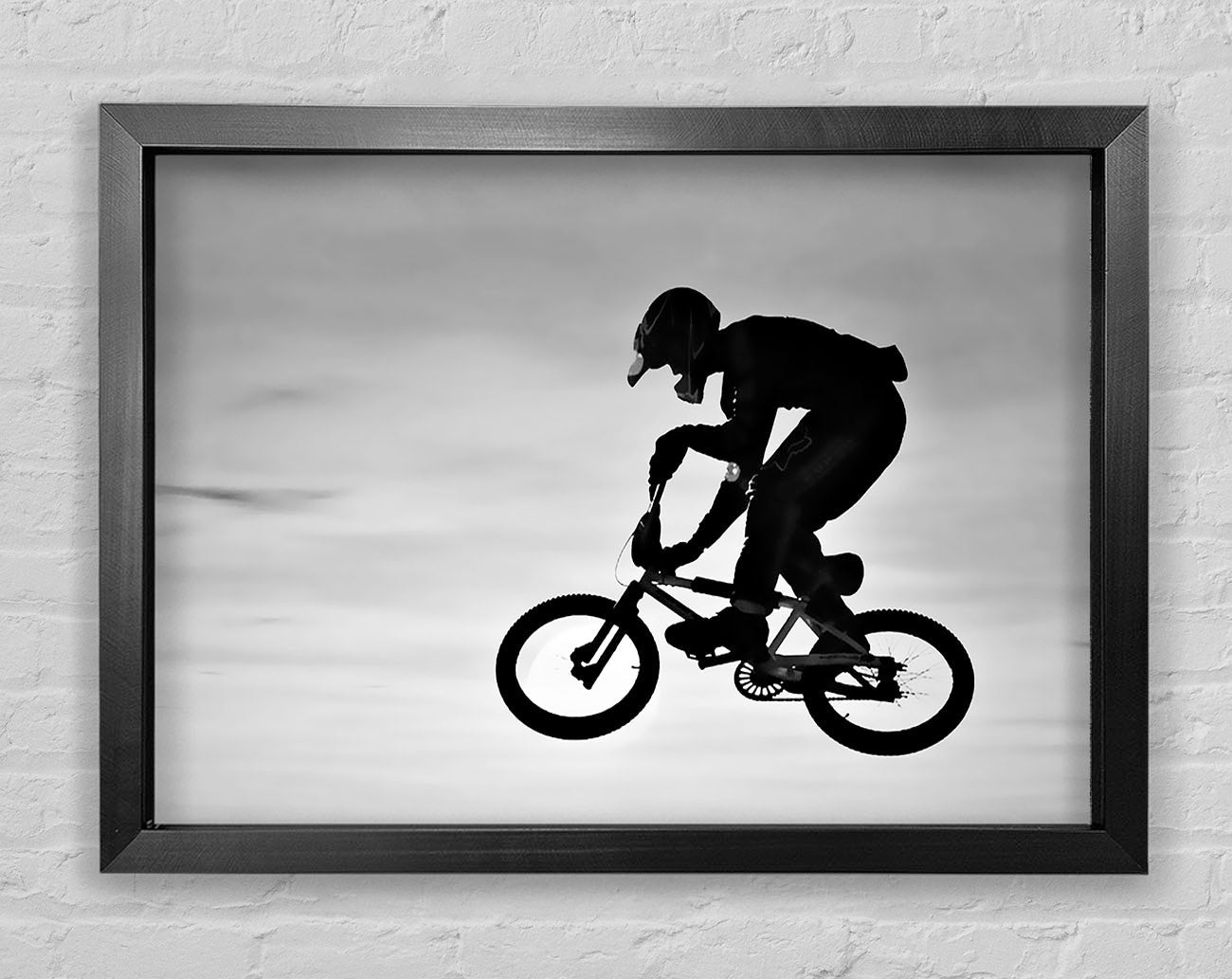BMX Jump B n W Framed Wall Art