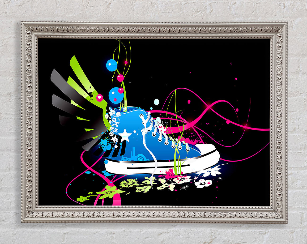 Colourful Converse Shoe Framed Wall Art