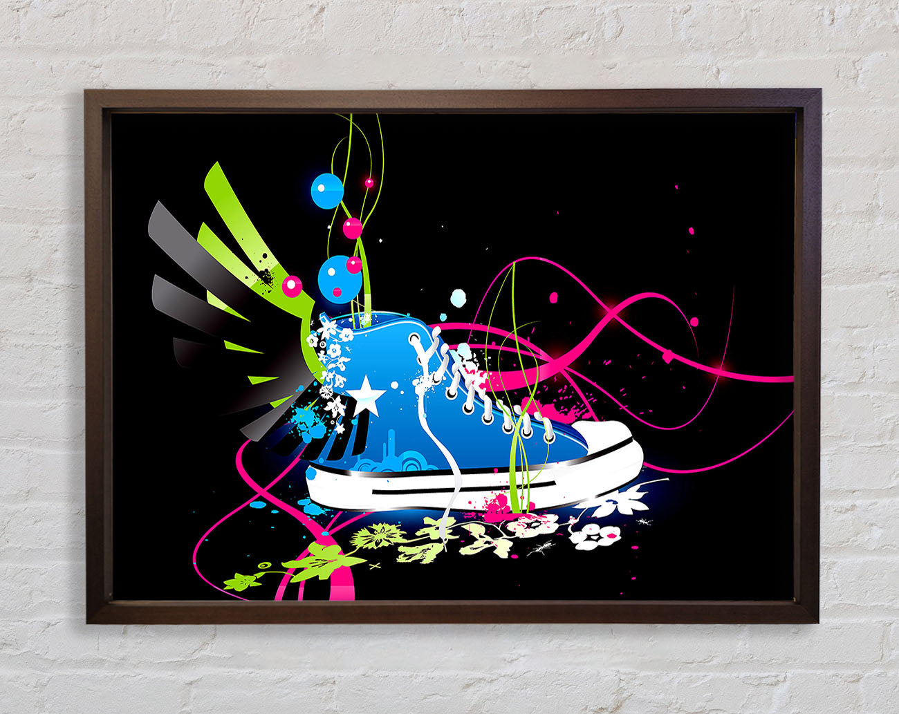 Colourful Converse Shoe Framed Wall Art