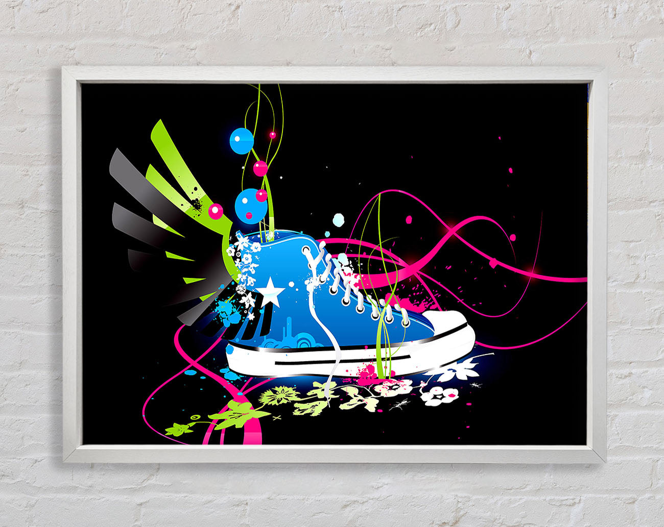 Colourful Converse Shoe Framed Wall Art