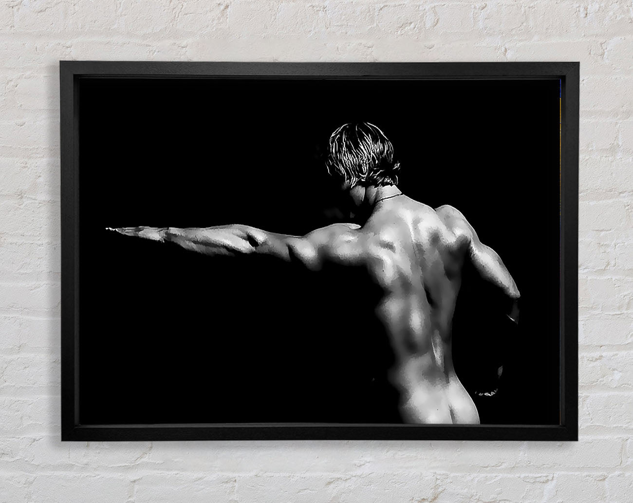 Contours Of A Man Framed Wall Art