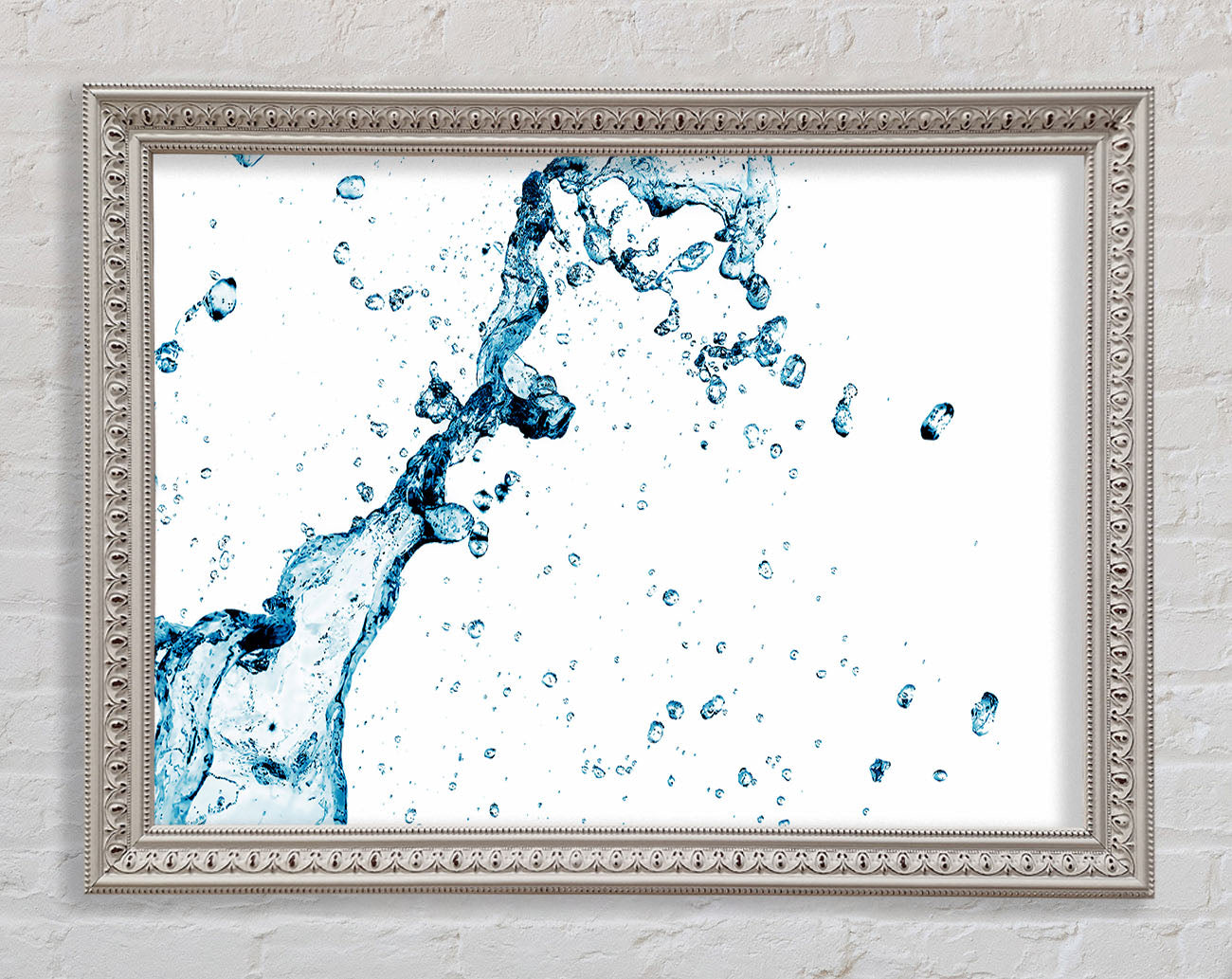 Blue Water Droplet Galore Framed Wall Art