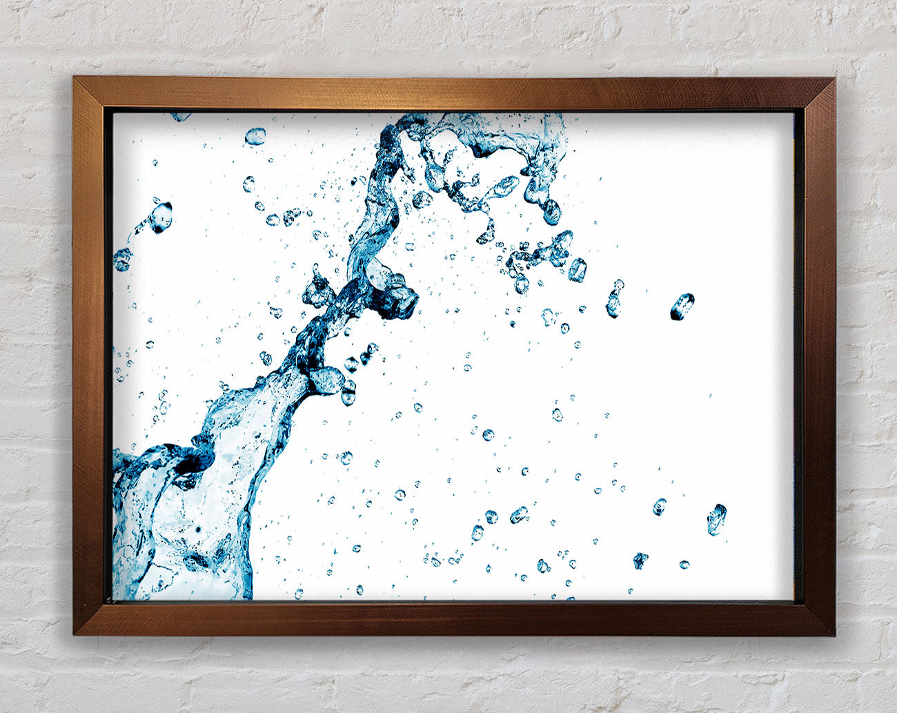 Blue Water Droplet Galore Framed Wall Art