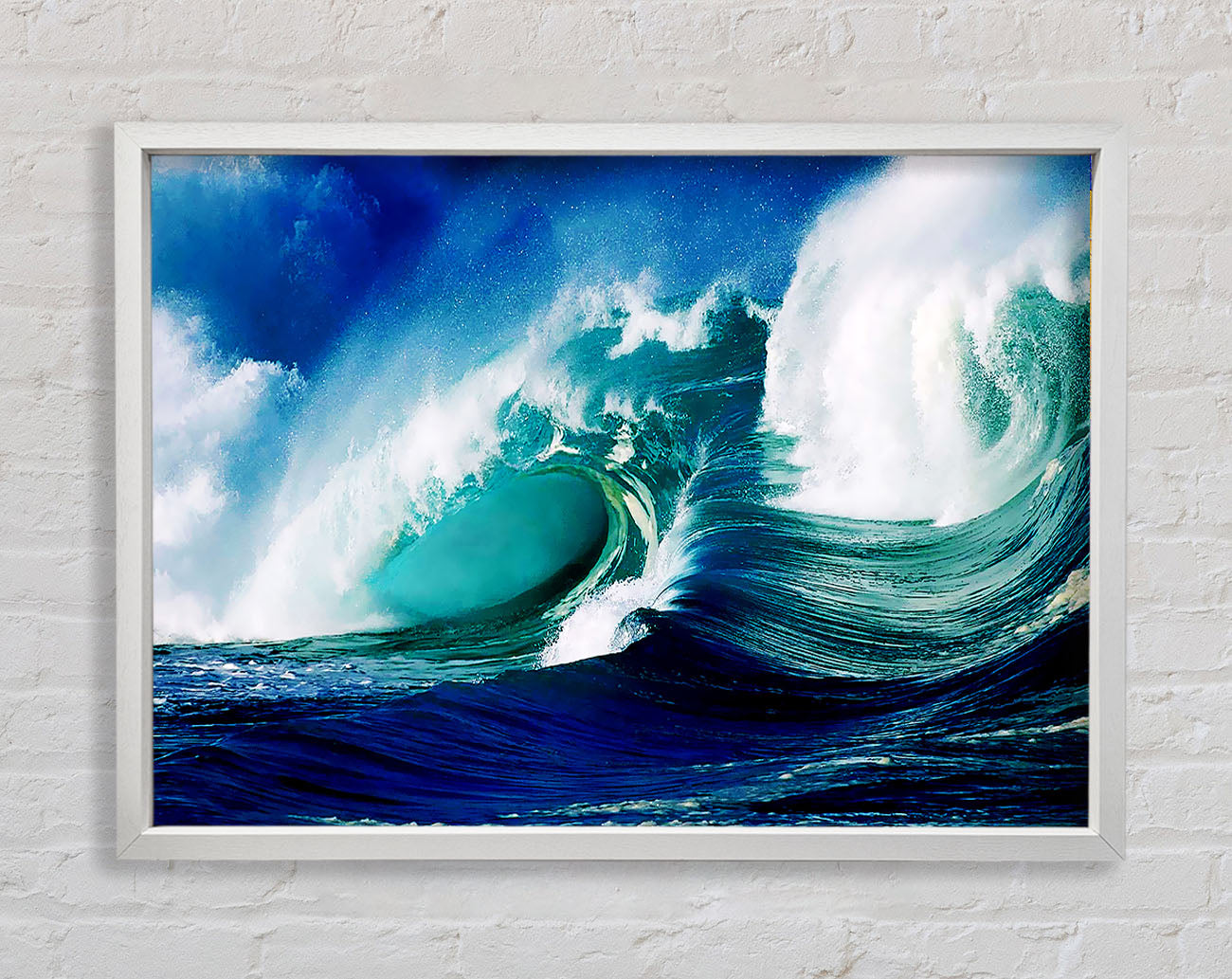 Crashing Ocean Waves Framed Wall Art