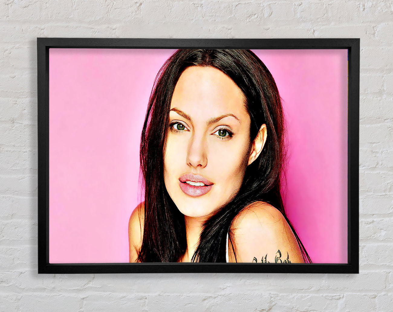 Angelina Jolie Pink Framed Wall Art