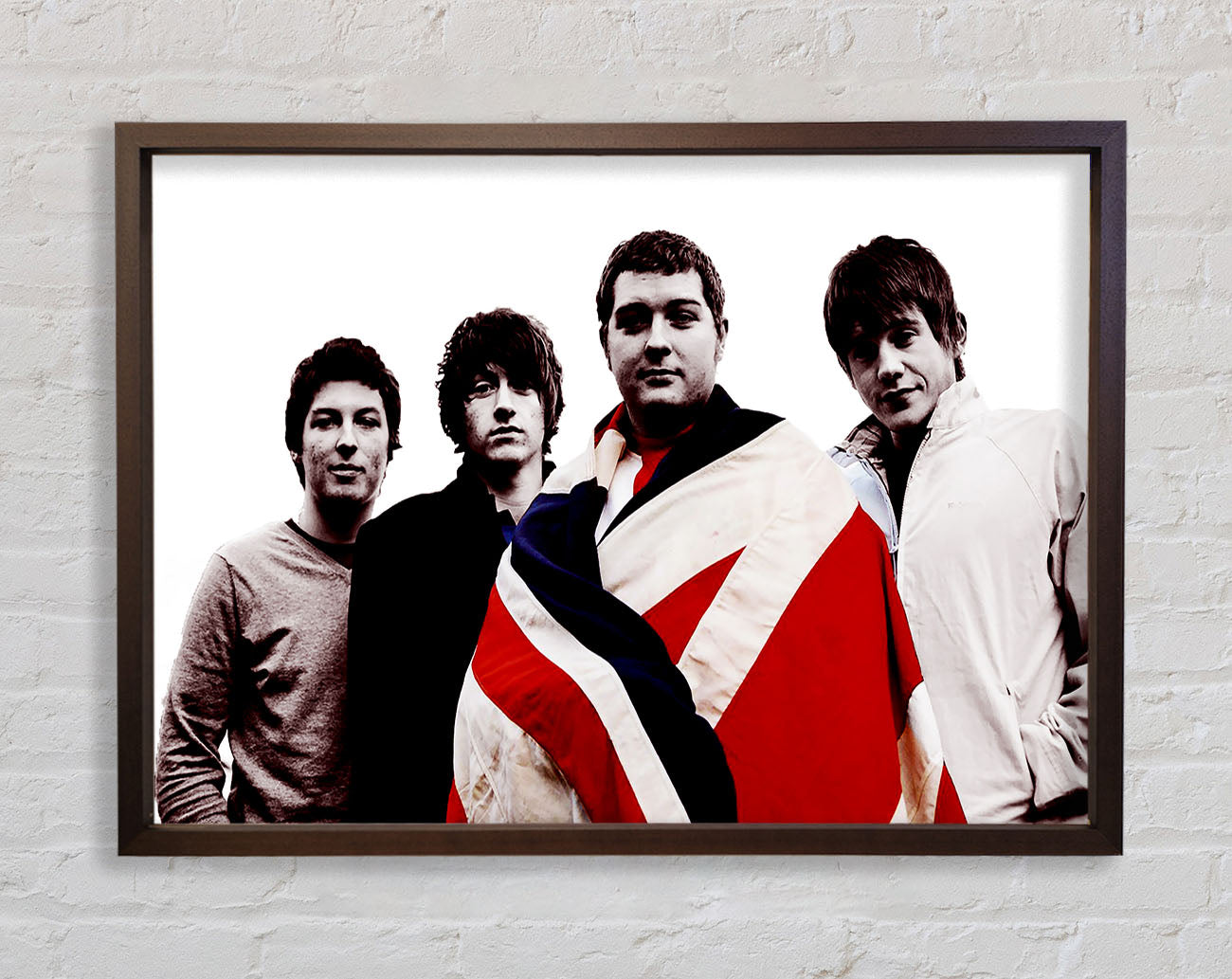 Arctic Monkeys British Flag B n W Framed Wall Art