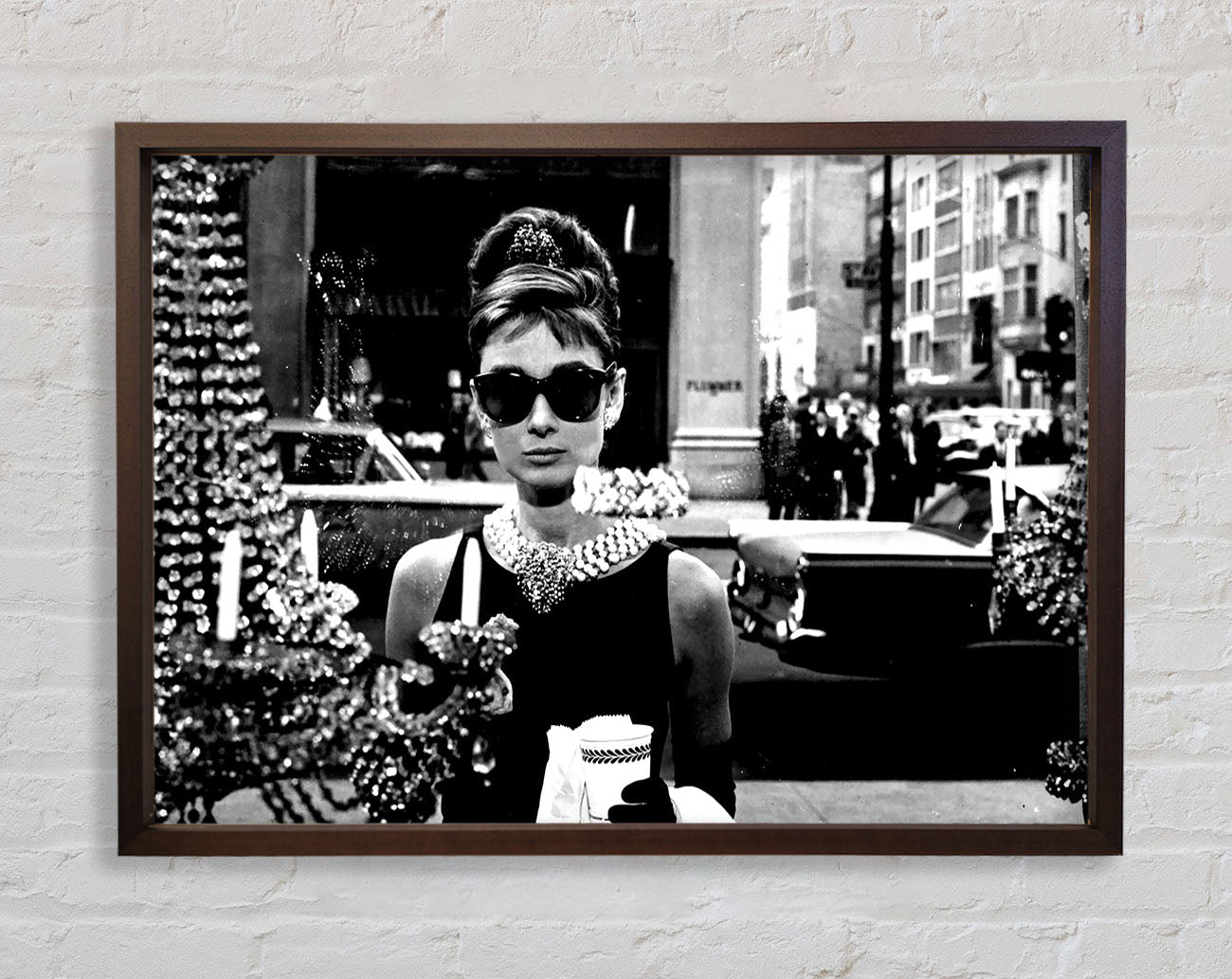 Audrey Hepburn Sunglasses Framed Wall Art