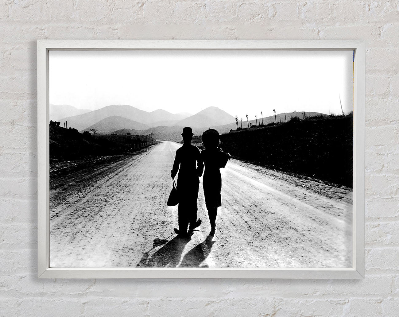 Charlie Chaplin The Long Walk Home Framed Wall Art