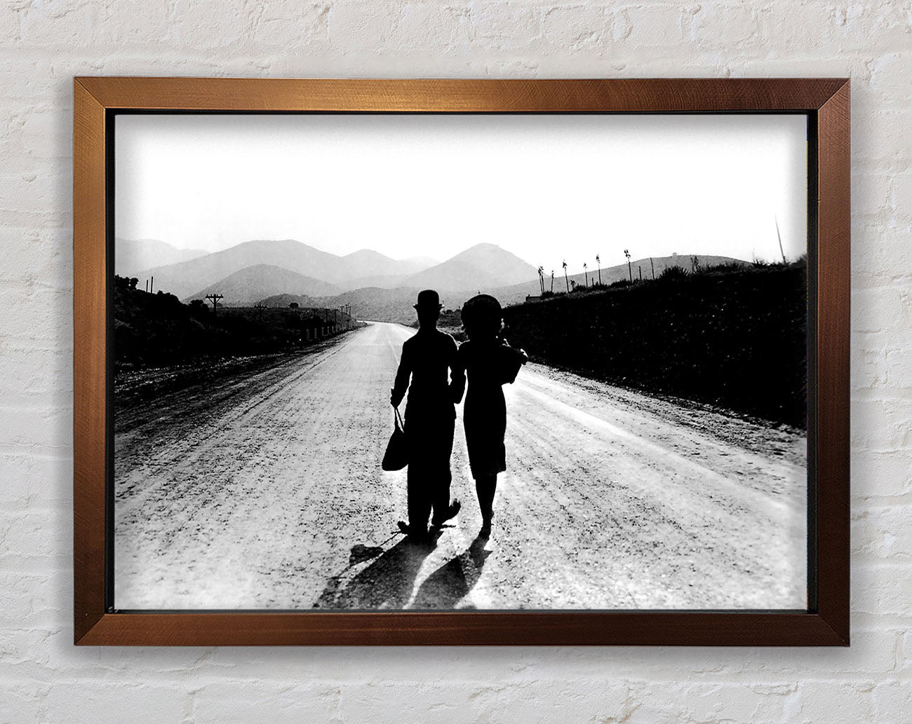 Charlie Chaplin The Long Walk Home Framed Wall Art