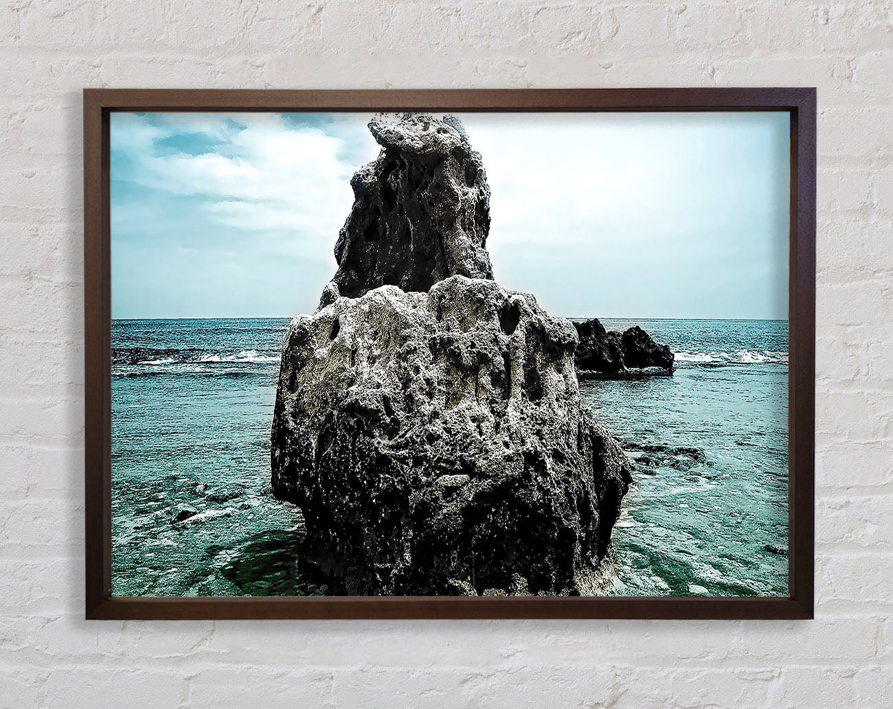 Big Rock Denia Beach Spain Framed Wall Art