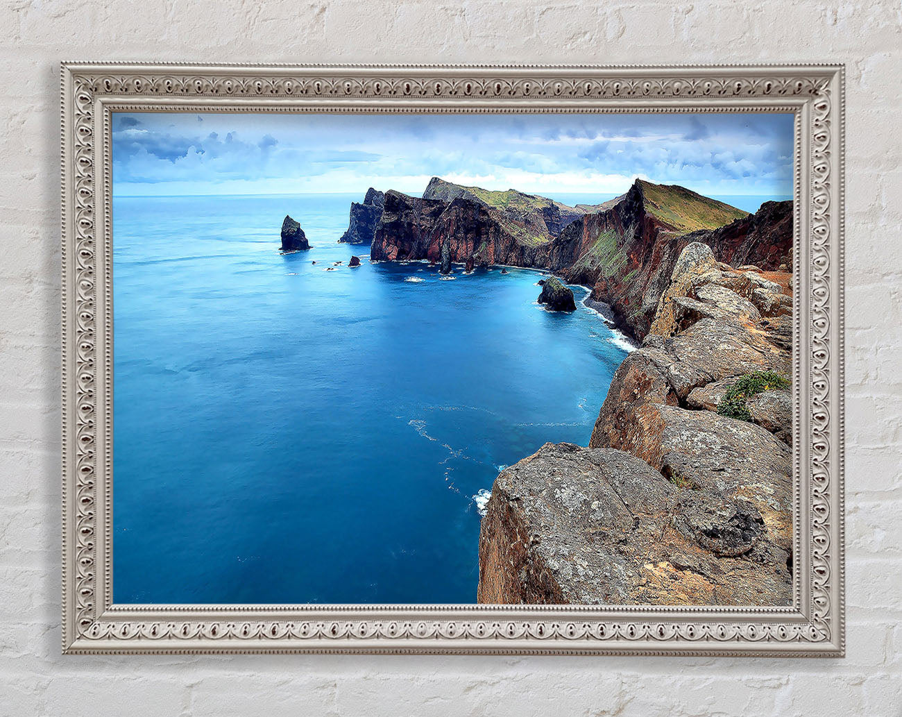 Coast Panoramic View Framed Wall Art